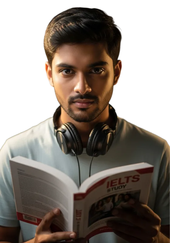 Indian student preparing for IELTS coaching